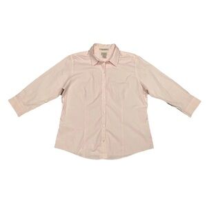 LL Bean Woman’s Large Pink Button Up Shirt